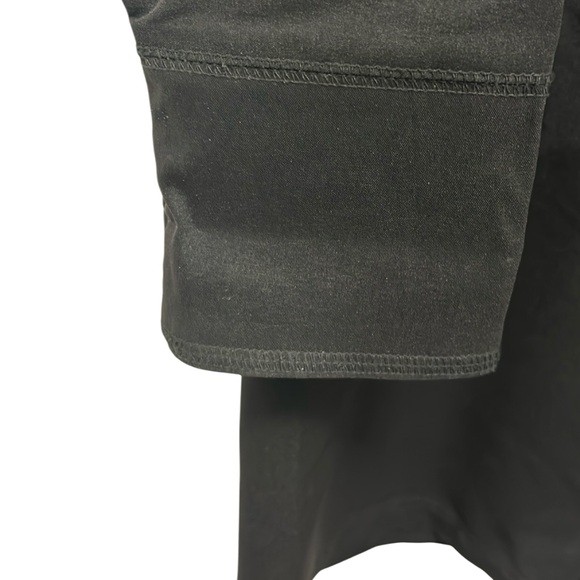 FUBU The Collection Womens Black Satiny Button Up Shacket Trench Jacket Sz XL - Picture 8 of 16